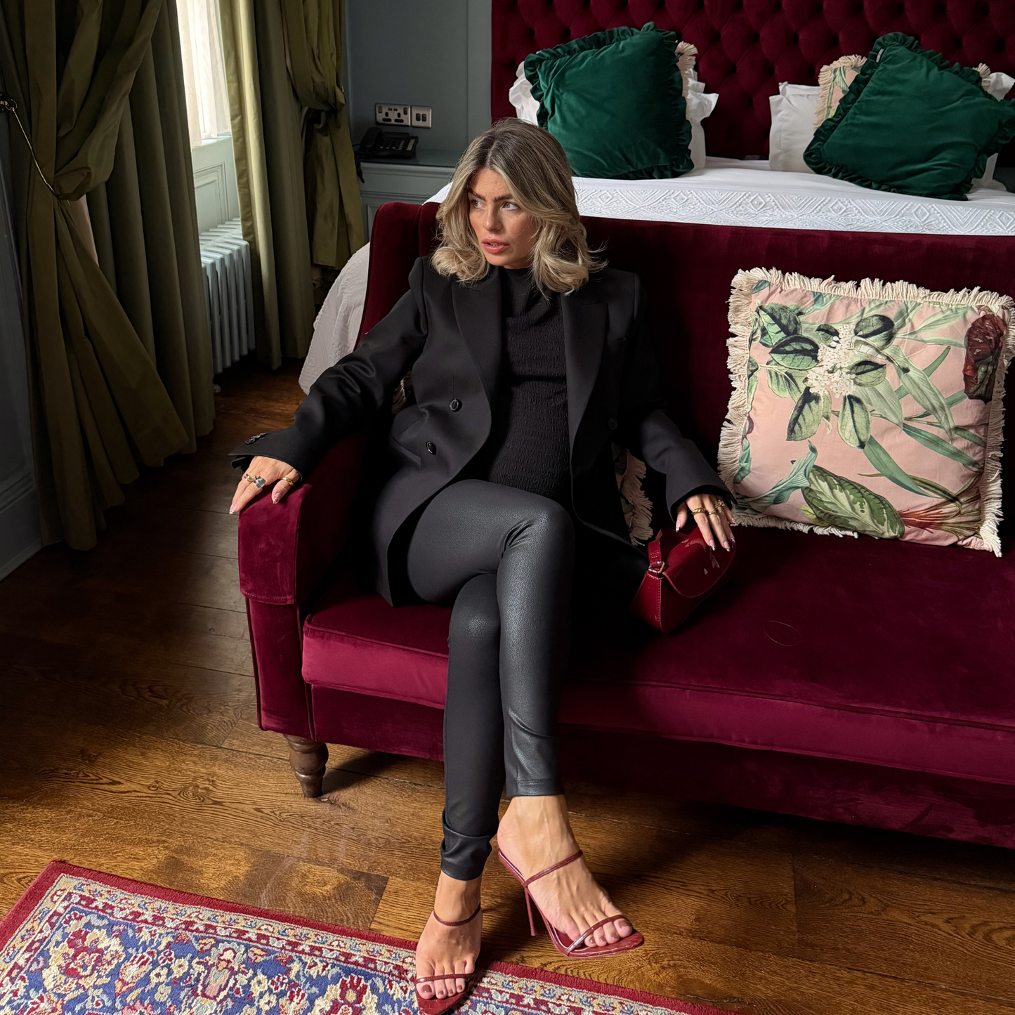 Mama Leather Look Luxe Leggings | Black