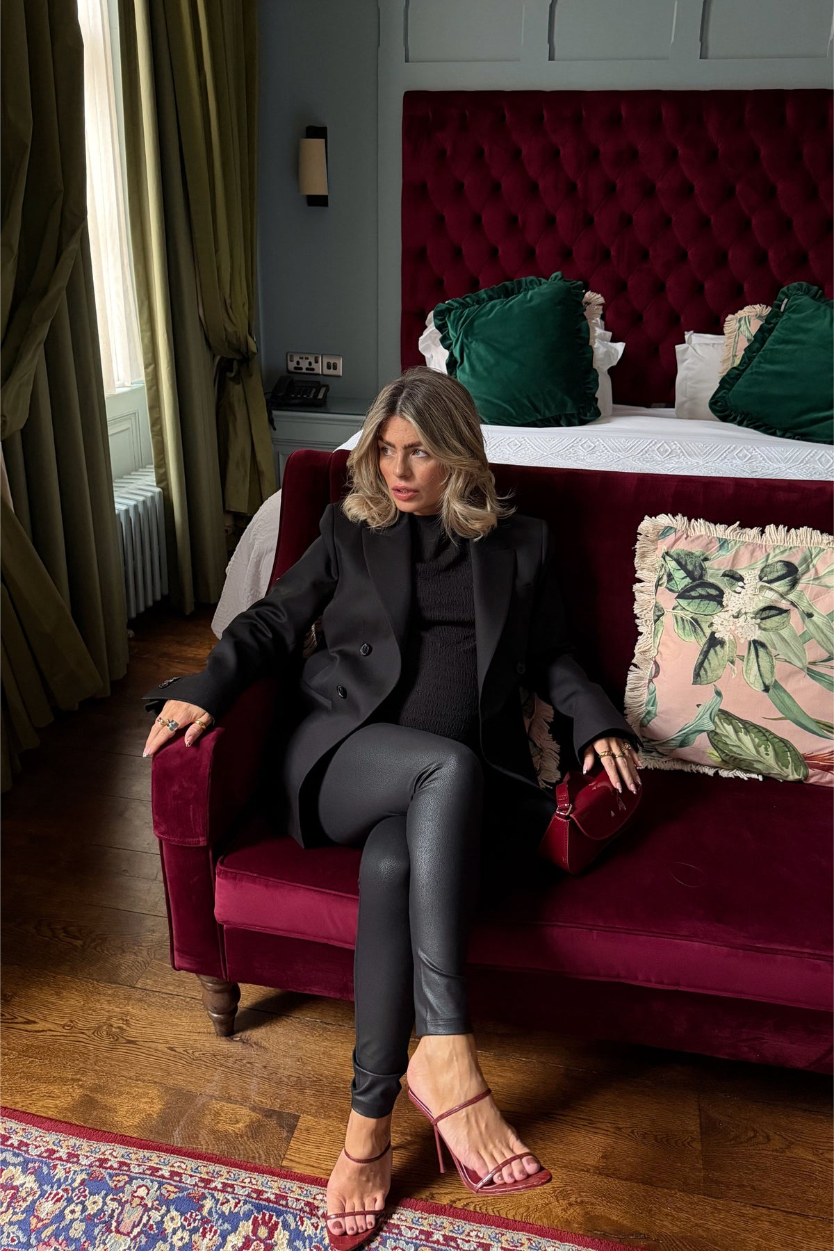 Mama Leather Look Luxe Leggings | Black