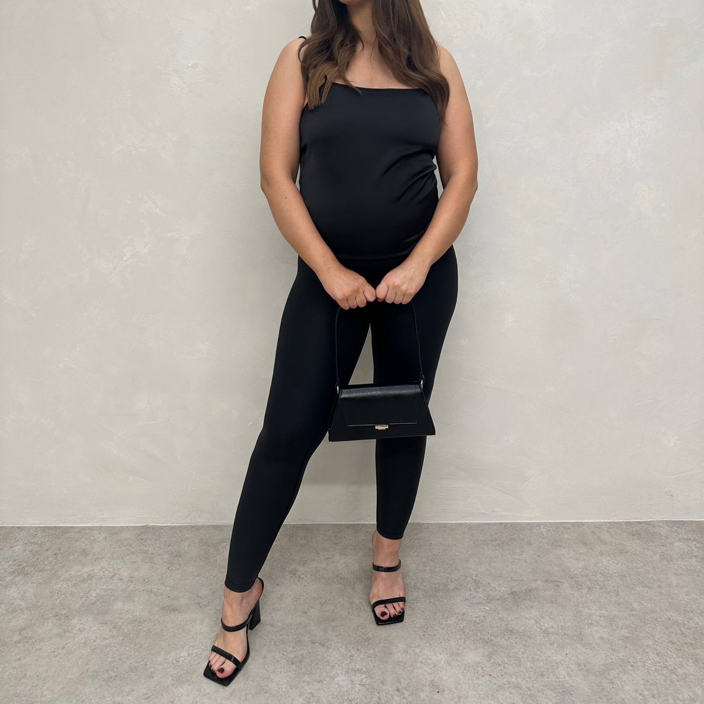 Mama Leather Look Luxe Leggings | Black